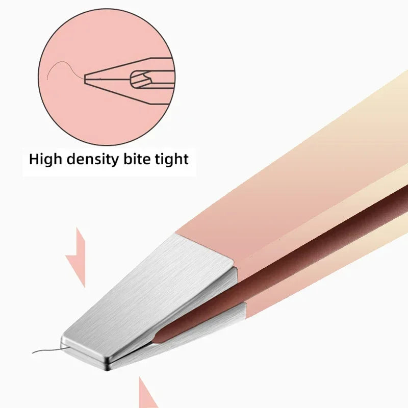 Ouriner Eyebrow Tweezers Set 4 Pcs Stainless Steel Eyebrow Forceps Professional Beauty Tool Set For Facial Hair Inward Growing