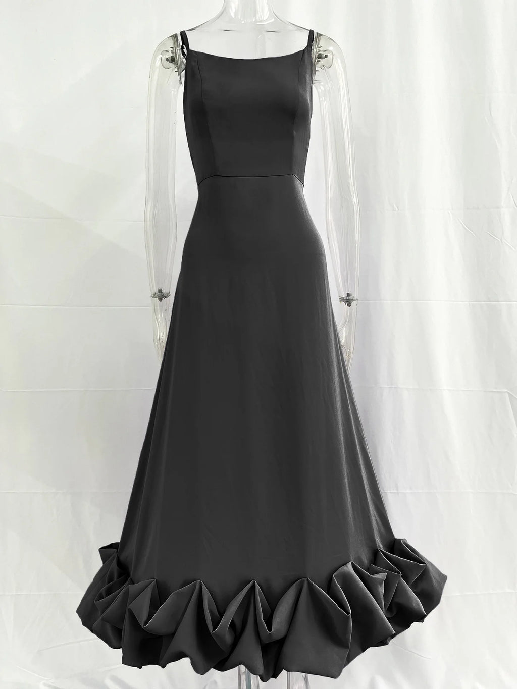 Putao Prom Dresses Fashion Square Empire Summer Party Dress Tea Length Sleeveless Chiffon Ruched Formal Evening Gowns платье жен