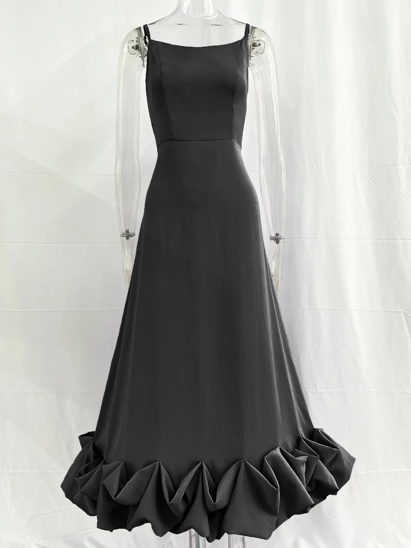 Putao Prom Dresses Fashion Square Empire Summer Party Dress Tea Length Sleeveless Chiffon Ruched Formal Evening Gowns платье жен