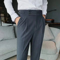 Wide Leg Male Suit Trousers Plus Big Size Gray Men's Summer Pants Formal Clothes Offer Luxury Thin Casual Work Wear Fabric 2025