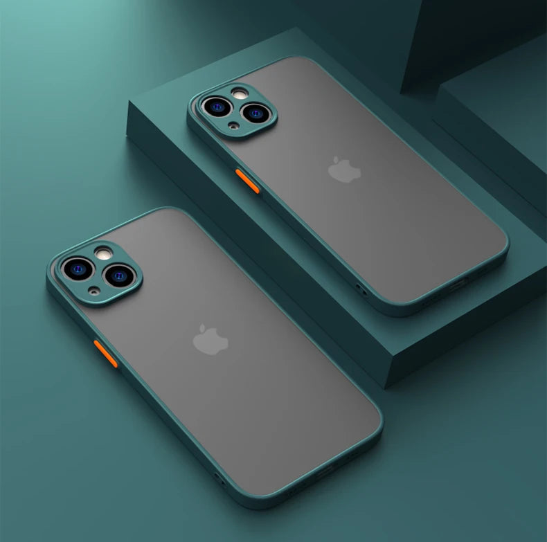 Luxury Plating Matte Transparent Magnetic Wireless Charge Case For iPhone 13/14/15/16/17 Pro Max Air Plus Shockproof Clear Cover