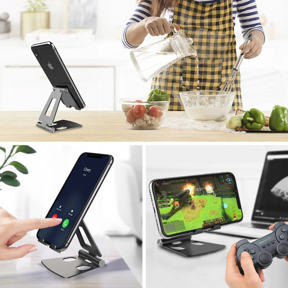 Phone Holder Stand for iPhone Xiaomi Plastic Phone Holder Foldable Mobile Phone Stand Desk