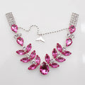 1pcs Silver Sparkling Crystal Link Buckle Handmade Metal Swimsuit Bikini Herringbone Drag Chain Decoration