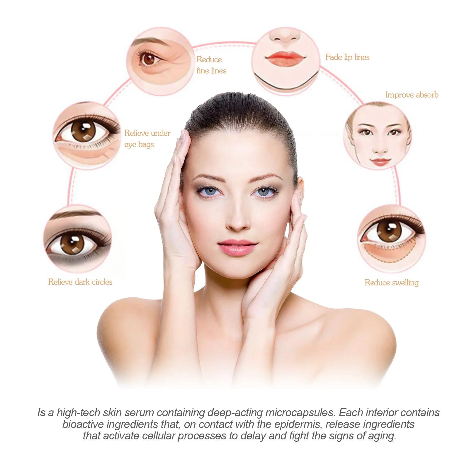 Anti Wrinkle Face Serum Hyaluronic Acid Shrink Pore Lifting Firming Younger Moisturizing Whitening Nourishing Skin Care Products