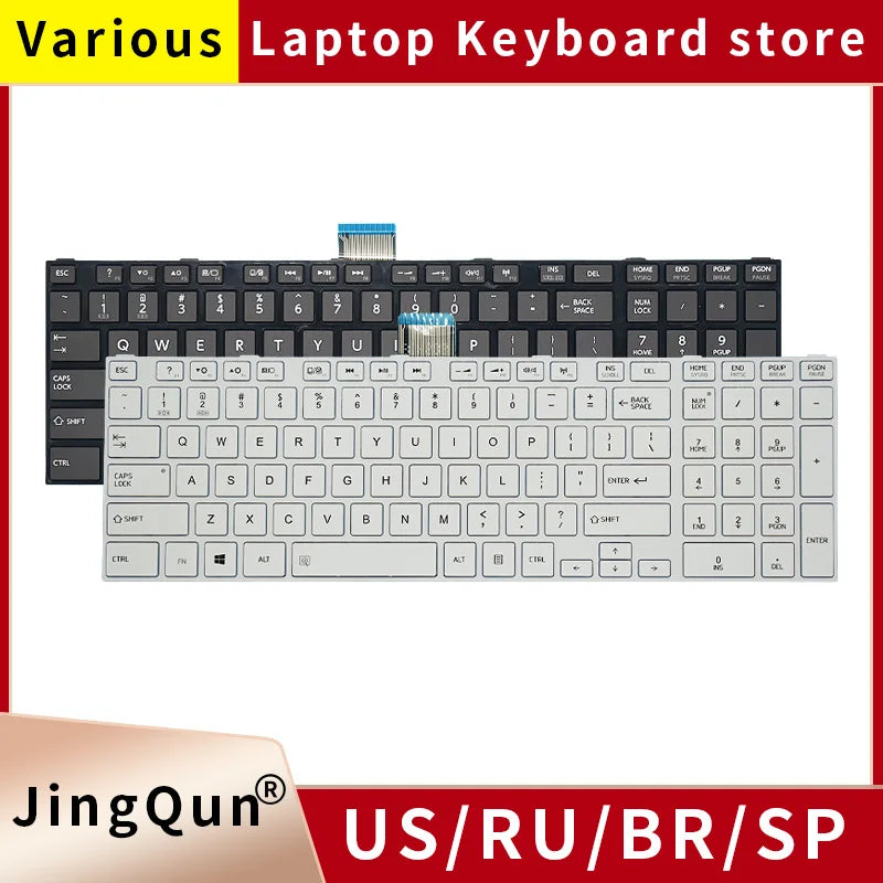 US Russian UK Black Laptop Keyboard For Toshiba Satellite C850 C850D C855 C855D L850 L850D L855 L855D L870 L870D P-11B96GB-528