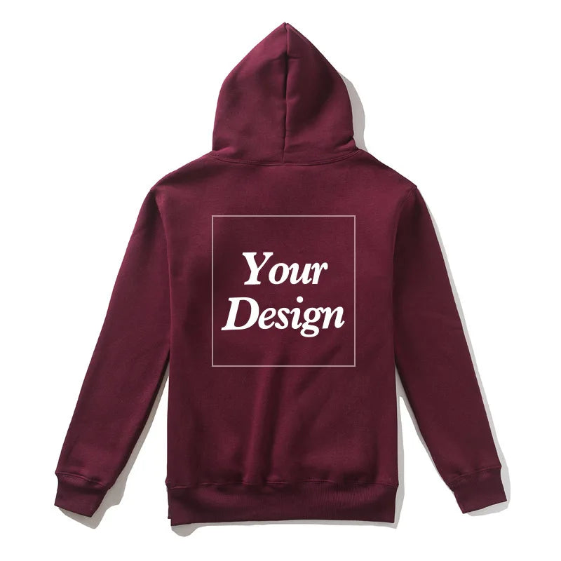 Top Quality Custom Cotton Zipper Hoodie Print Photo Text Brand Logo Men Womens Thick Fleece Autumn Winter Warm Sweatshirt 350gsm