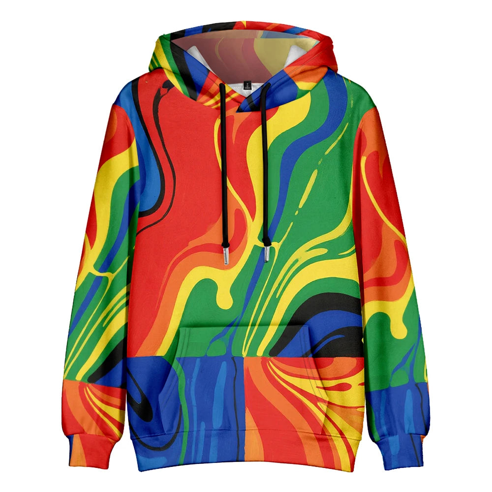 Color Block Matching Hoodies for Couples Long Sleeve Soft Unisex Winter Pullover for Theme Parks, Christmas Photos, Group Events