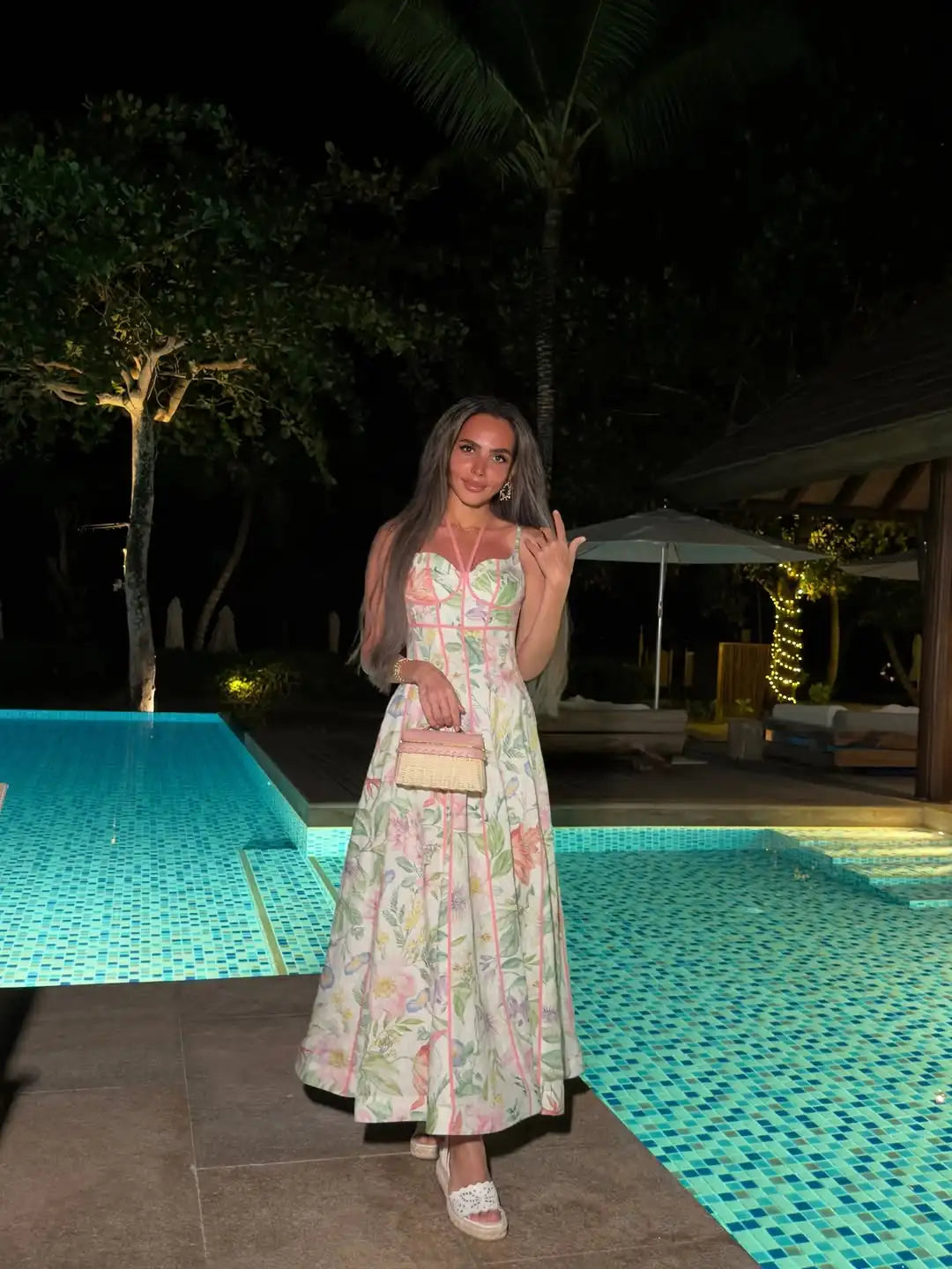 Women's Printed Sleeveless Halter Dress Waist-Closed A-Line Lady Elegant Dresses 2026 Spring Summer Fashion Female Vacation Robe
