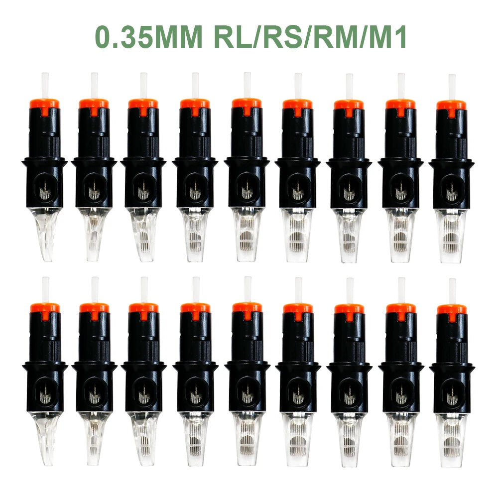 5/10pcs Tattoo Permanent Cartridges Needle Pigment Sterilized RL RS RM M1 Eyebrow Lip Makeup Needles For Tattoo Machine Pen