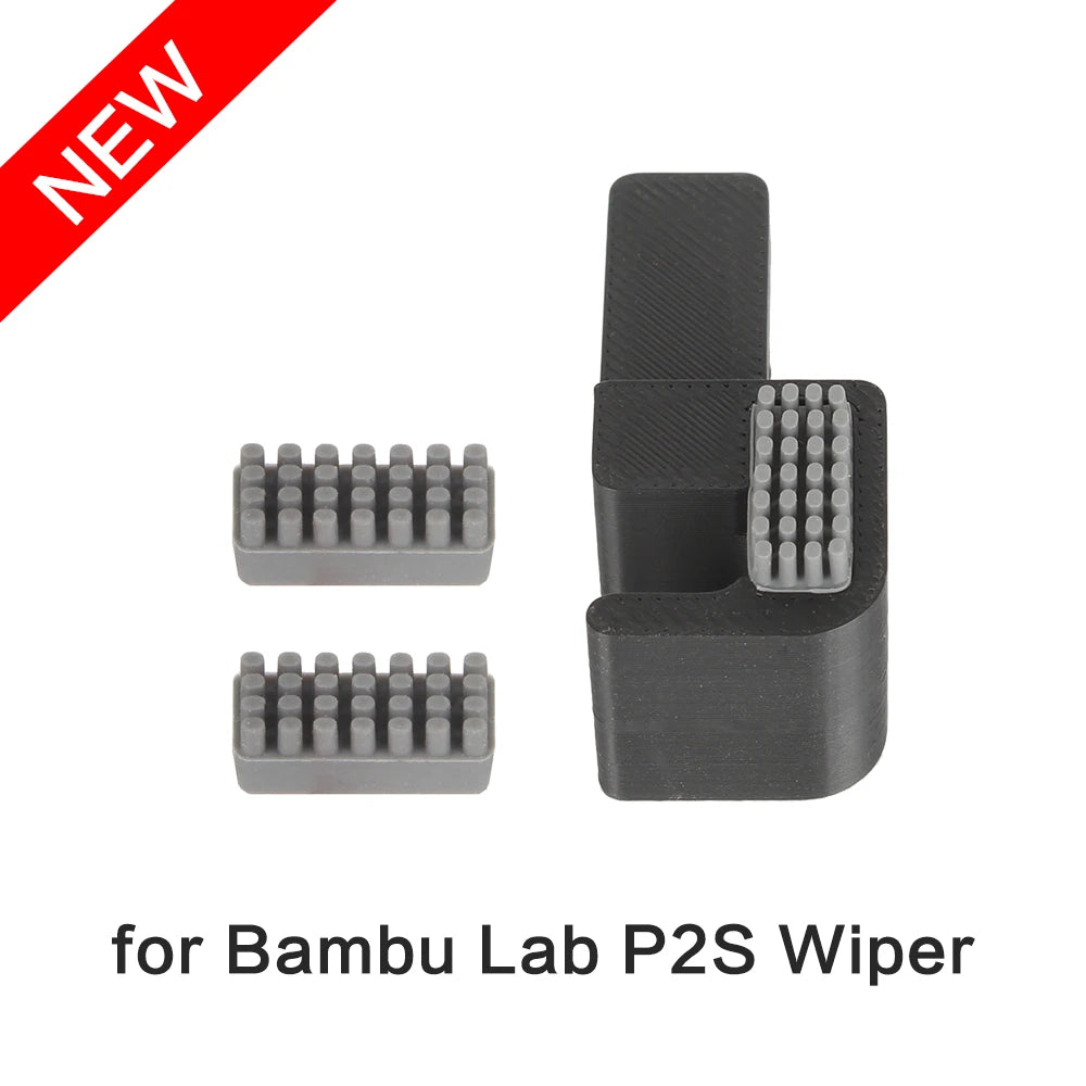 For bambulab P2S Series nozzle silicone wiper Nozzles Brush Hotbed Mounted Scrubbers for Bambu lab Cleaning Tool 3D Printer