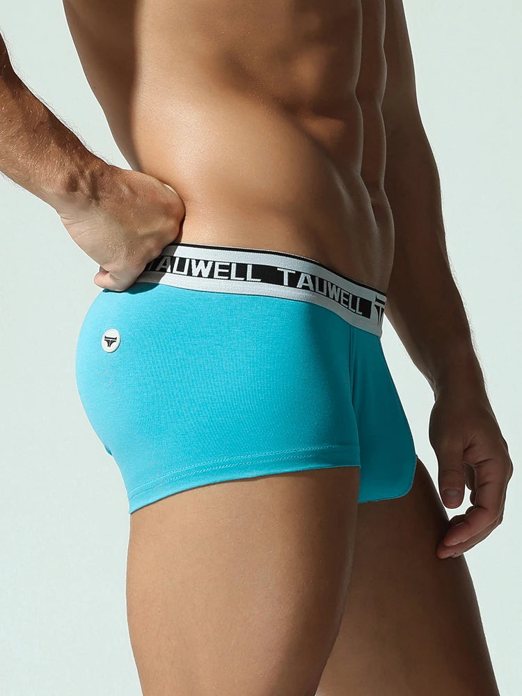 TAUWELL Low-Waist Buttoned Boxer Shorts for Men with U Convex Pouch Sexy Male Panties New Arrivals Comfortable Underwear