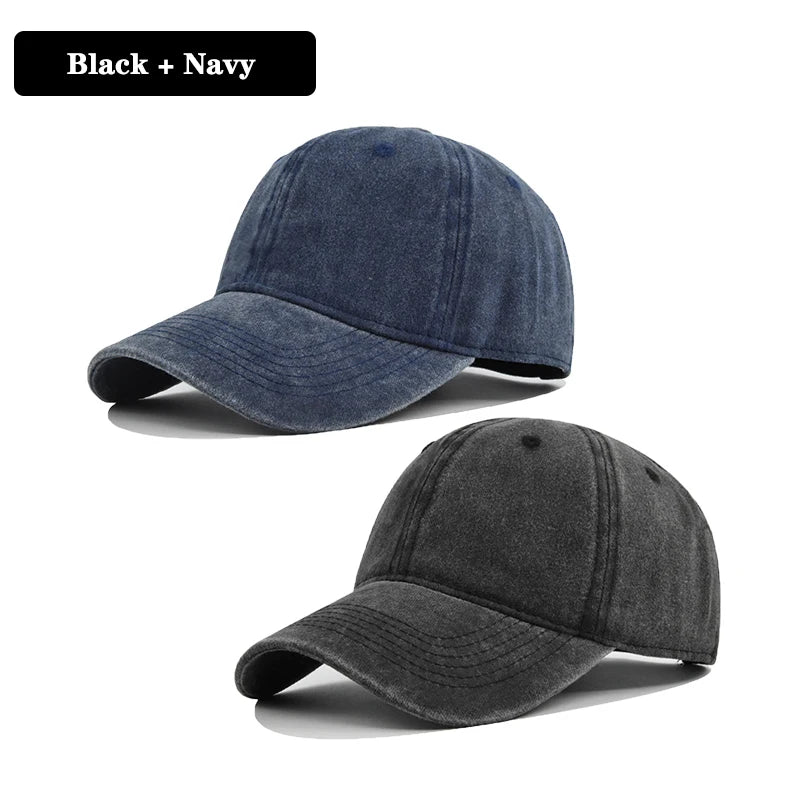 Men Women Baseball Cap Casual Unisex Baseball Cap Vintage Washed Cotton Fits Breathable Adjustable Solid Color Hip-Hop Dad Hat