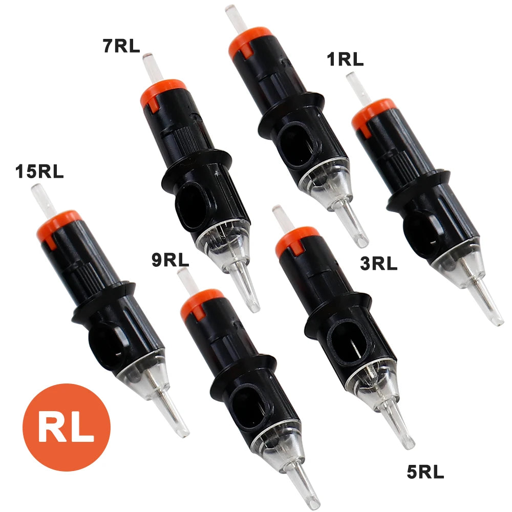 5/10pcs Tattoo Permanent Cartridges Needle Pigment Sterilized RL RS RM M1 Eyebrow Lip Makeup Needles For Tattoo Machine Pen