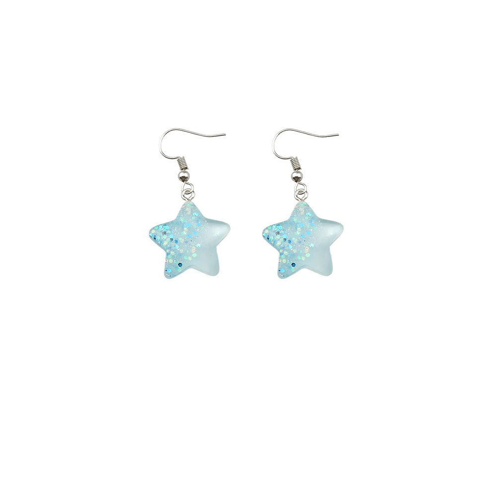 Women Earring Resin Star Drop Earrings Costume Trendy Style Children Girl Gifts Handmade Jewelry Drop Shipping Wholesale