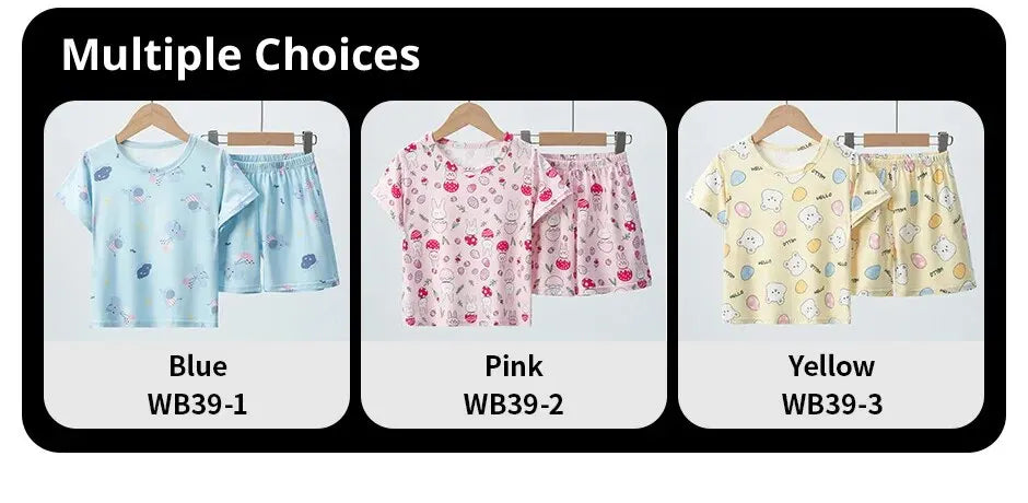 Summer CHILDREN'S Clothing Short Sleeve Shorts 2-piece Suit for Boys and Girls Comfortable Wild Blue Elephant Suit.