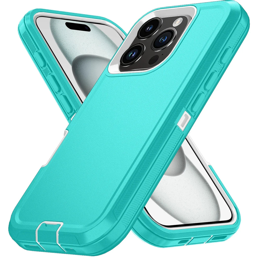 Rugged Ott Armor Shockproof Defender Phone Case for Iphone 17 16 15 14 13 12 11 Pro Max 16E Hard Drop Proof Back Cover Funda