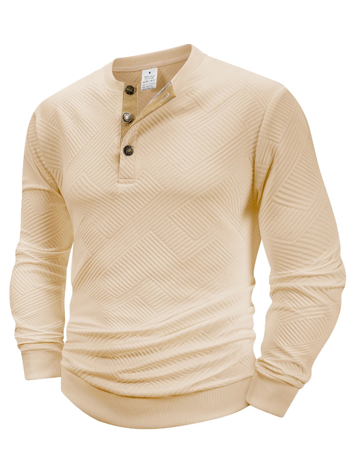 Men's Sense of Texture Long Sleeve Spring Autumn Thin Hoodies Button Lapel Henley Polo Shirts Pullover Casual Lightweight Hoodie