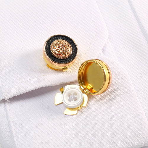 2pcs Button Cufflinks Luxury Metal Button Cover Shirt Button Clip Retro Sleeve Button for Men and Women Dress Button Decoratio