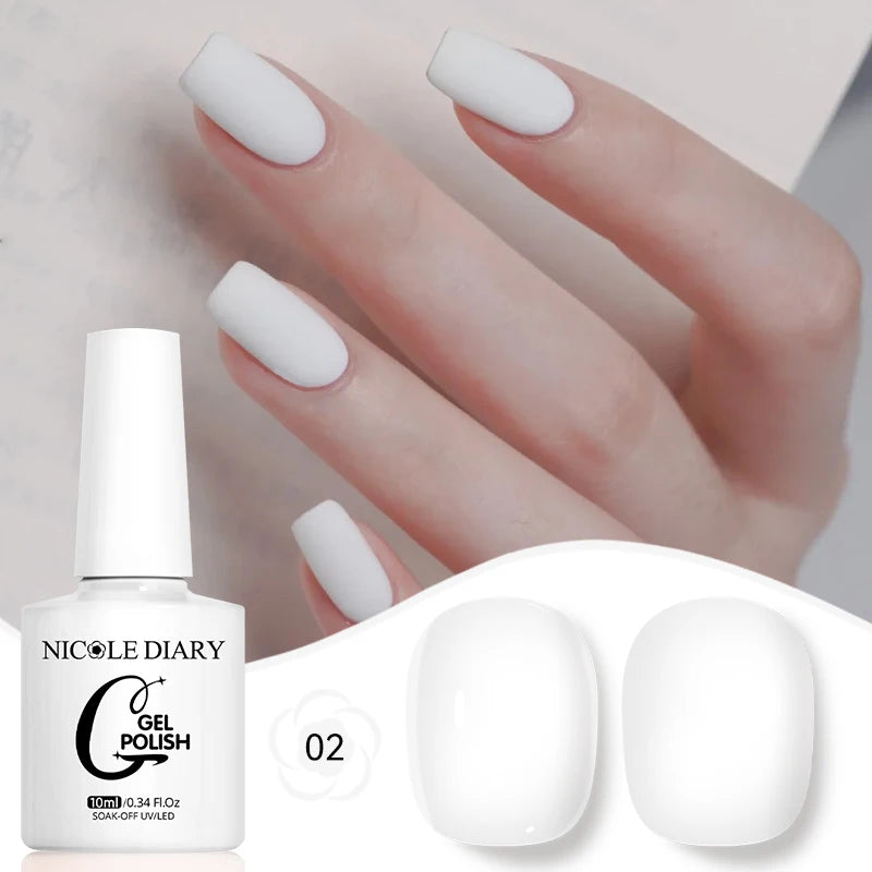 NICOLE DIARY Glass Beads Cat Magnetic Gel Nail Polish Spring Summer Gel Nail Sparkly Gel Varnish Soak off Nail Manicure Art