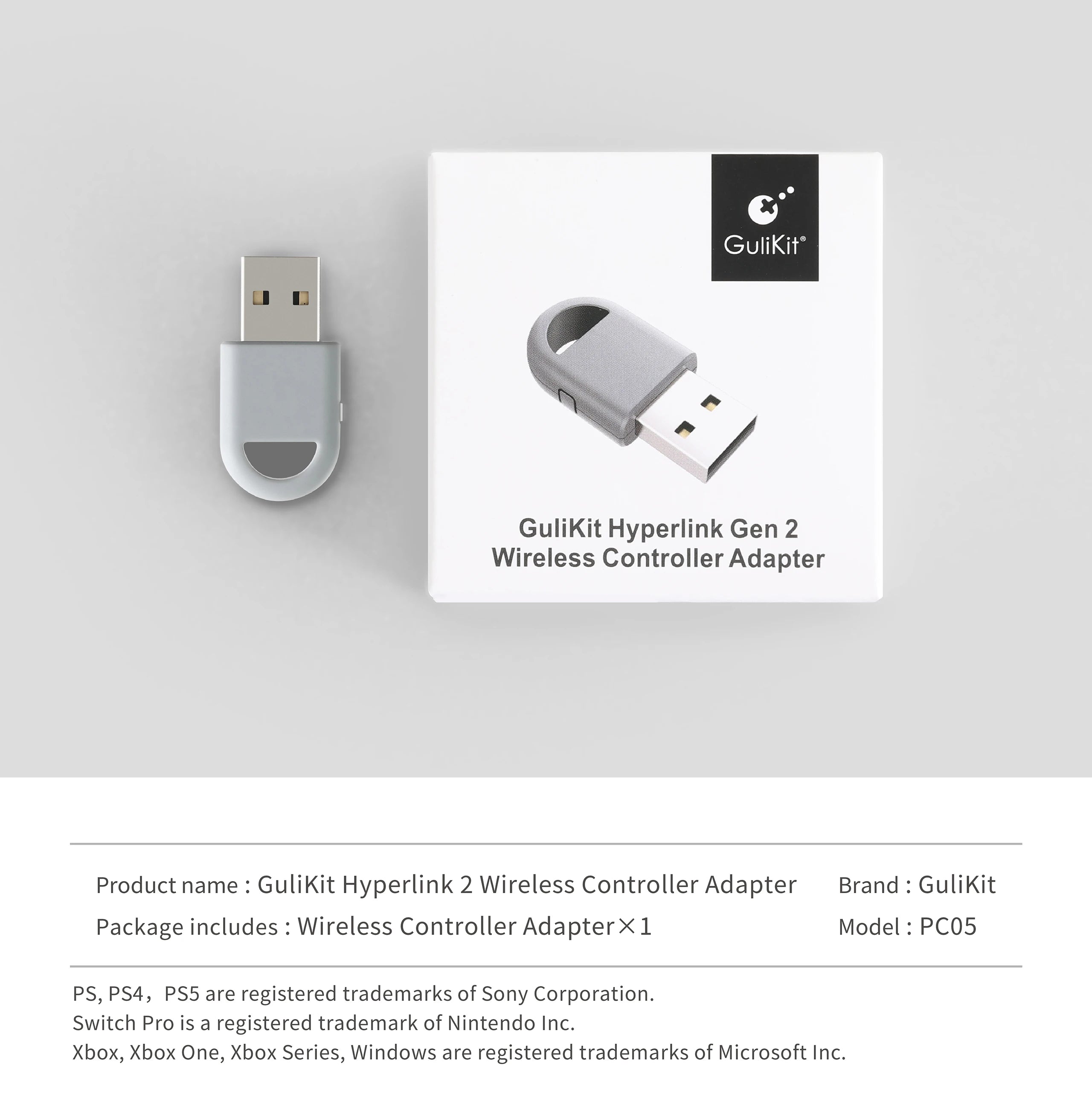 Gulikit PC05 مستقبل محول وحدة تحكم لاسلكي GuliKit Hyperlink 2 لوحدة تحكم Gulikit Xbox One Xbox Series Gamepad للكمبيوتر الشخصي