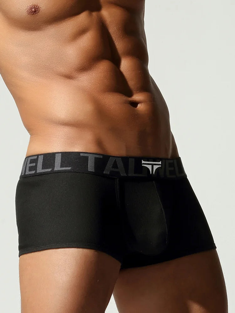 TAUWELL Mens Boxers Sexy Low-waist Underwear New Arrivals U Convex Pouch Button Underpants Boxershorts Male Panties Boxer