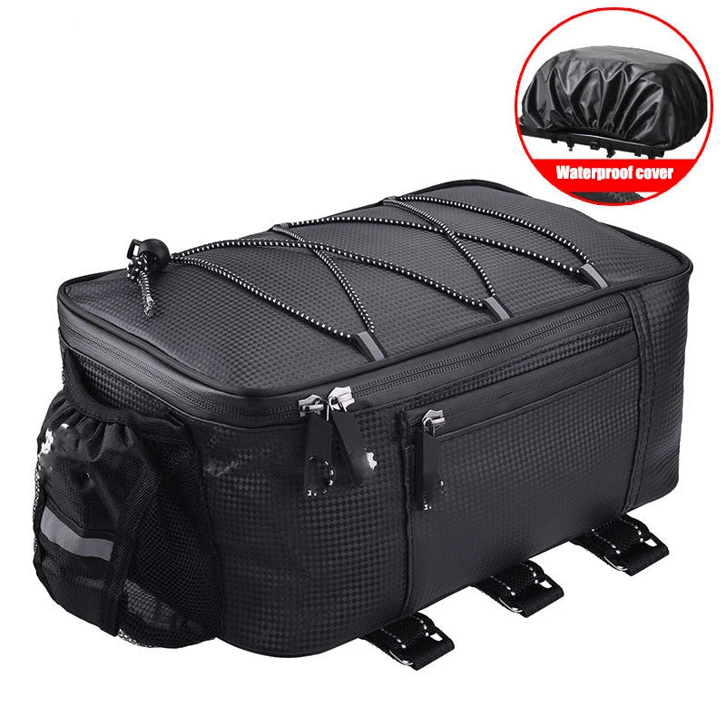 Bicycle Piggyback Bag Rear Seat Bag Storage Storage Box Bicycle Rear Shelf Pannier Bag Waterproof Bag Riding Supplies Equipment