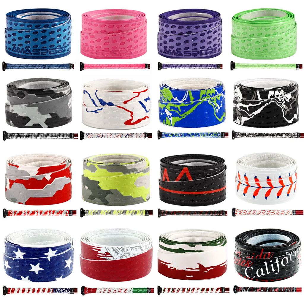 AMASPORT Baseball Bat Grip 1.1mm New Arrivals Embossed Pattern Grips for Baseball Bat Tape for Base Ball Accessories
