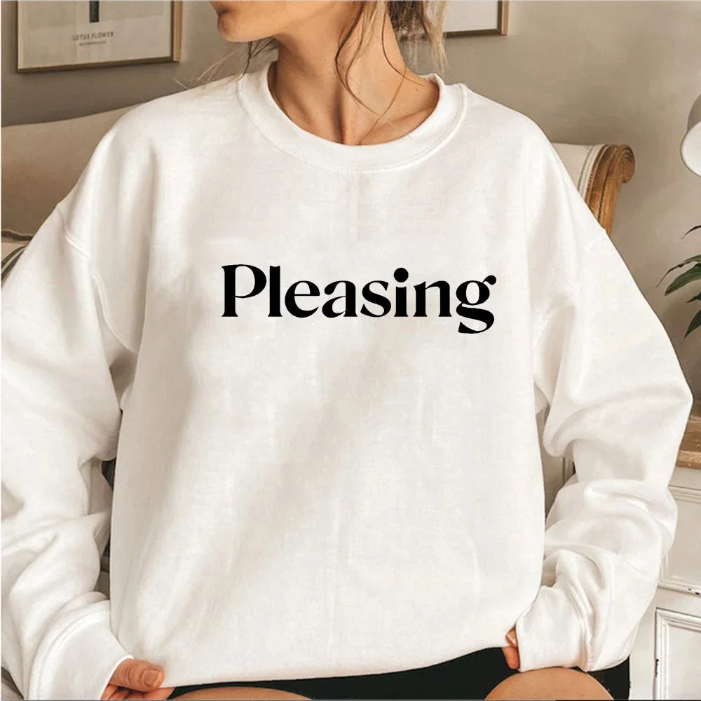 Pleasing Crewneck Sweatshirt HS Pleasing Sweatshirt TPWK Pleasing Hoodie Unisex Crewneck Sweatshirt Long Sleeve Pullovers Tops
