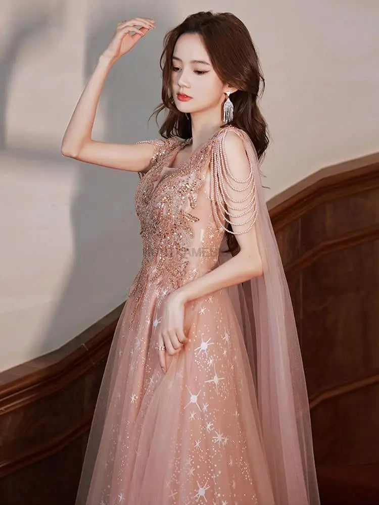 Luxury French Trailing Sequined Bride Wedding Dress Sexy Ball Gown Wedding Evening Party Summer Dress Women Formal vestidos
