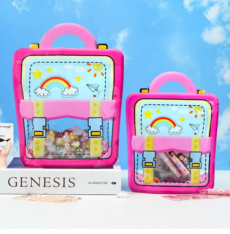 20/50PCS Children's Day Portable Seal Bag New Cartoon Schoolbags Shape Cookie Candy Bags For Kids Birthday Graduation Party Gift