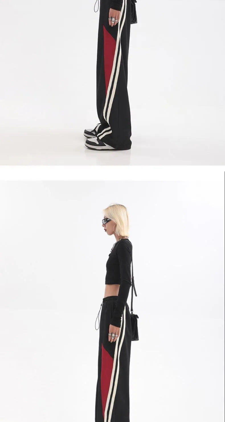 Y2K Streetwear Joggers Pants Women Casual Oversized Wide Leg Cargo Pantgs Trousers Tech Sweatpant Harajuku Parachute Baggy Pants