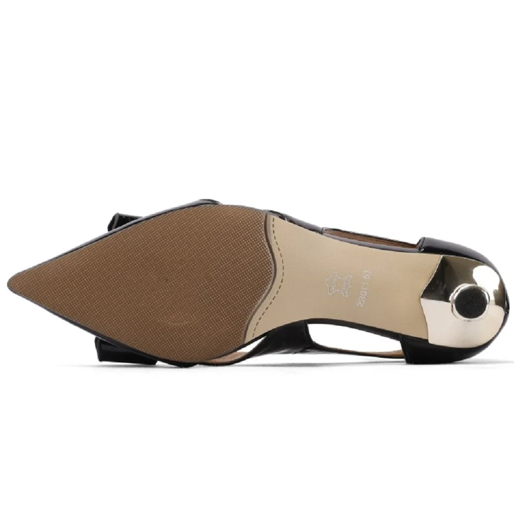 【JOCHEBED HU】Full Genuine Leather Pointed Toe Women Summer Street Wear Stiletto Heels Office Lady Gorgeous Pumps 33-43
