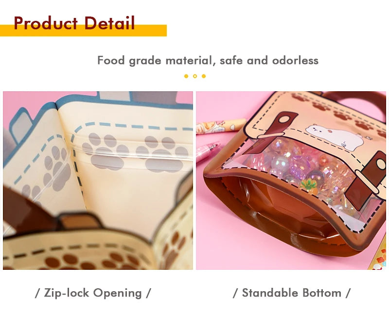 20/50PCS Children's Day Portable Seal Bag New Cartoon Schoolbags Shape Cookie Candy Bags For Kids Birthday Graduation Party Gift