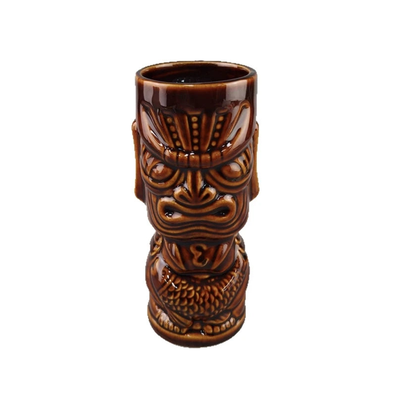 Hawaiian Ceramic Tiki Cocktail Mug coffee mug Hand Painted Cup Perfect Bar Party  Tropical Gift For Couples Women Birthday