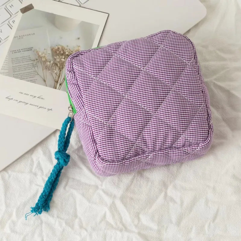 Women Small Cosmetic Bag Zipper Girls Mini Sanitary Napkins Makeup Lipstick Bags Travel Earphone Coin Organizer Pouch Bags