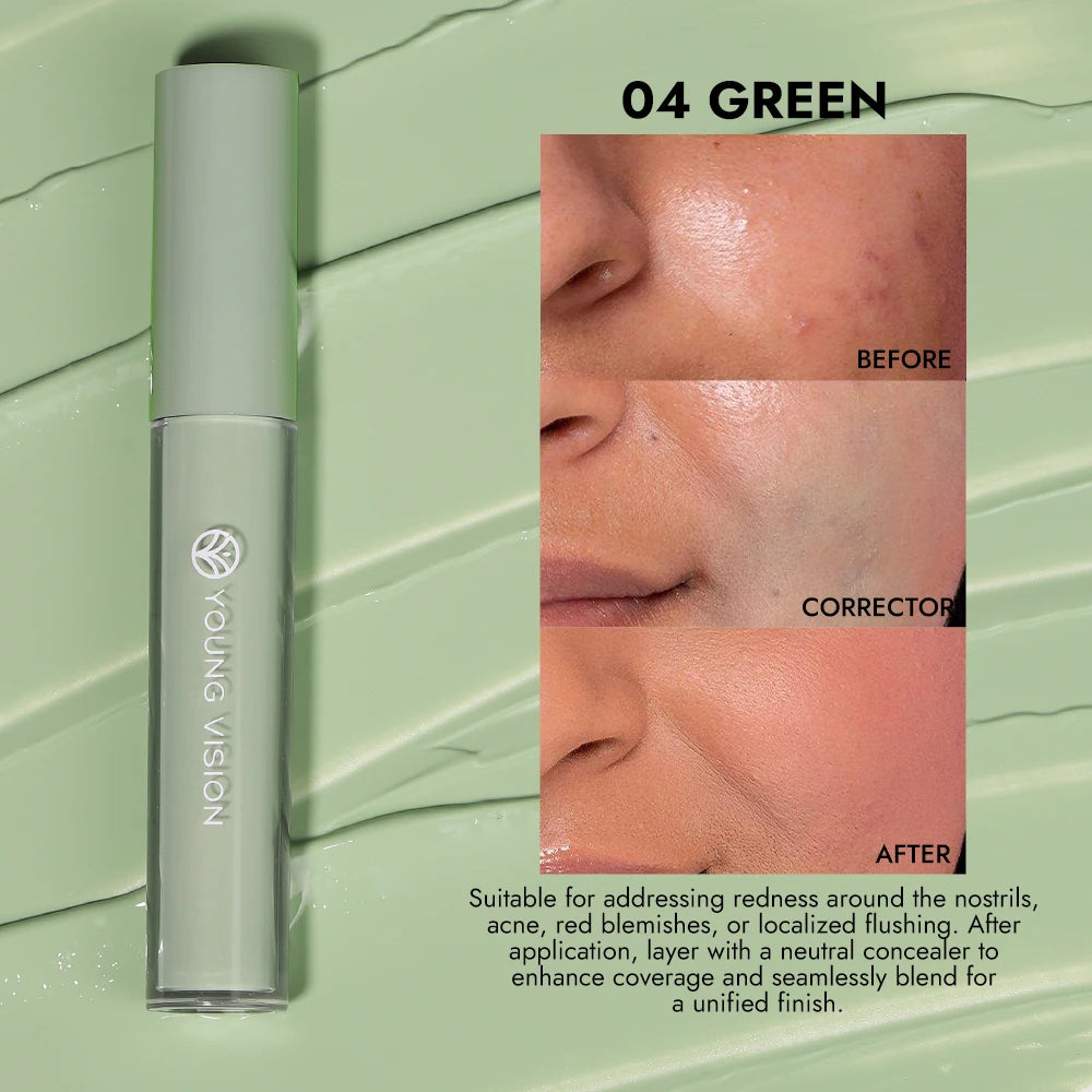 YOUNG VISION 6 Colors Hydrating Fresh Concealer Brightens Skin Tone and Covers Blemishes and Dark Eye Circles Concealer