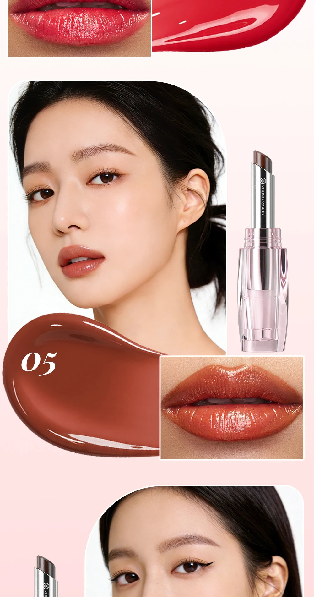 5 Colors Nourishing Light Lipstick Long Lasting Colors Easy to Apply Lip Moisturizing lip balm lip care