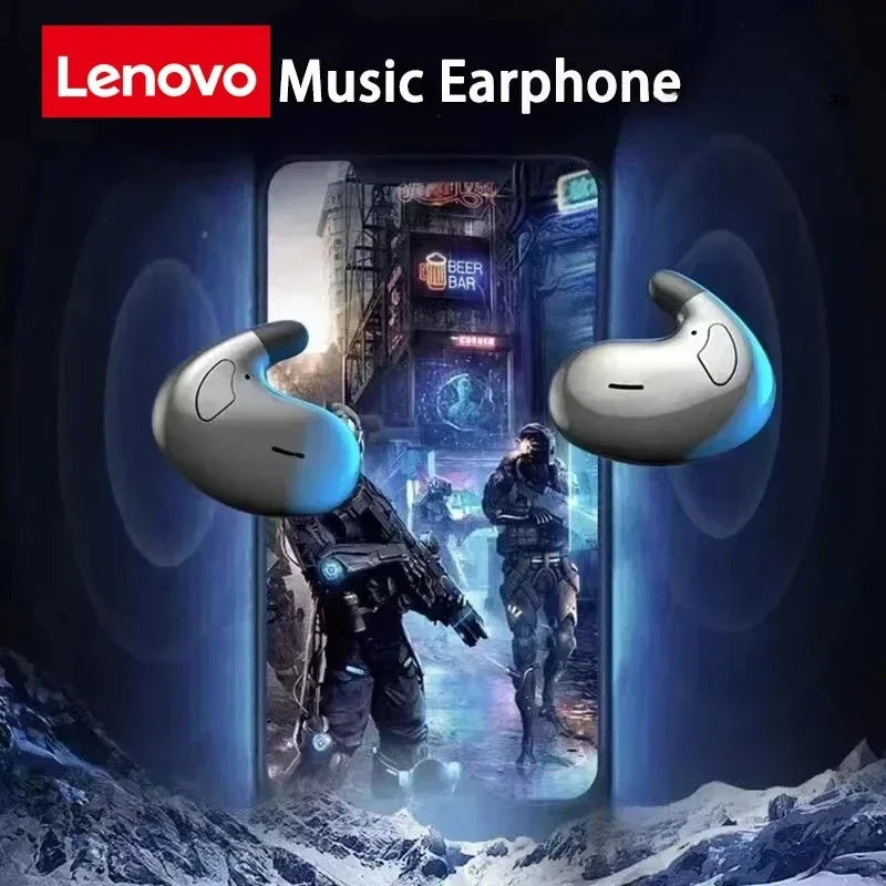 Lenovo Mini Bone Conduction Bluetooth Gaming Earphones HiFi Wireless Earphones Sleep Sports Waterproof Invisible Earphones