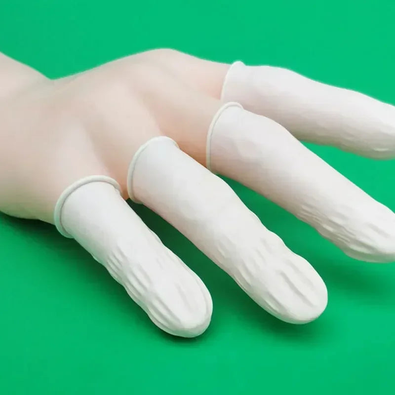 30/50/100pcs Disposable Latex Rubber Finger Cots Sets Fingertips Protector Gloves For Phone Watch Repair Tool Rubber Finger Cots