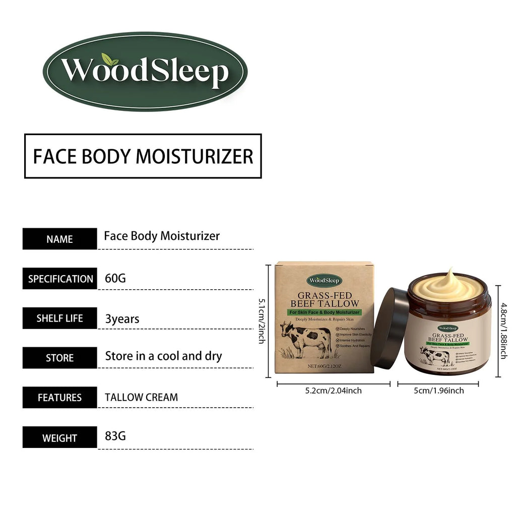 Face Body Massage Tallow Balm Natural Whipped Hydrating Lotion Brightening Skin Oil Control Shrink Pores Firming Lifting Cream