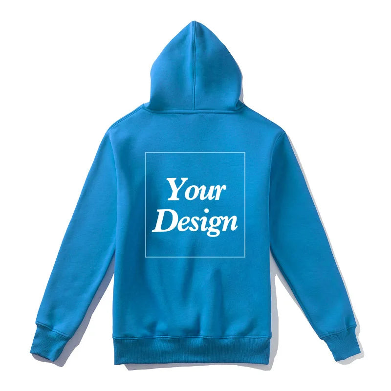 Top Quality Custom Cotton Zipper Hoodie Print Photo Text Brand Logo Men Womens Thick Fleece Autumn Winter Warm Sweatshirt 350gsm