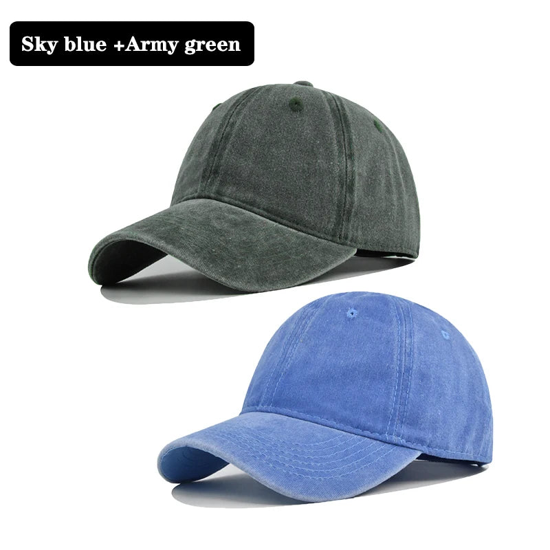 Men Women Baseball Cap Casual Unisex Baseball Cap Vintage Washed Cotton Fits Breathable Adjustable Solid Color Hip-Hop Dad Hat