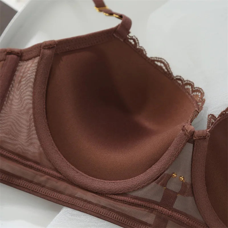 French Sexy Lingerie Underwear Lace Push Up Bra and Panties Set Beautiful High Quality Women Intimates New Arrivals