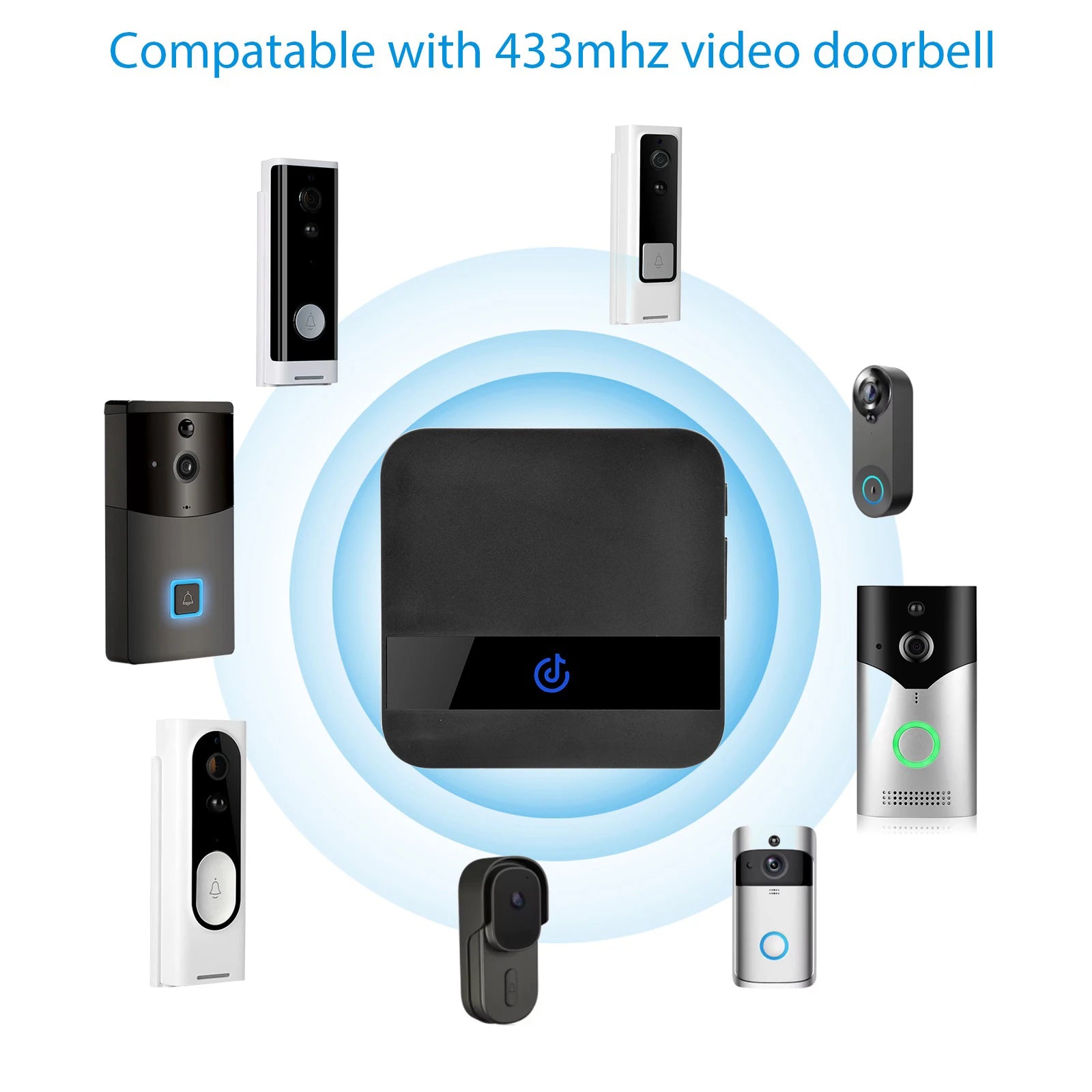 ALARMEST AC 110-220V RF 433Mhz Smart Indoor Doorbell Wireless WiFi By Bell Ring for Video Doorphone