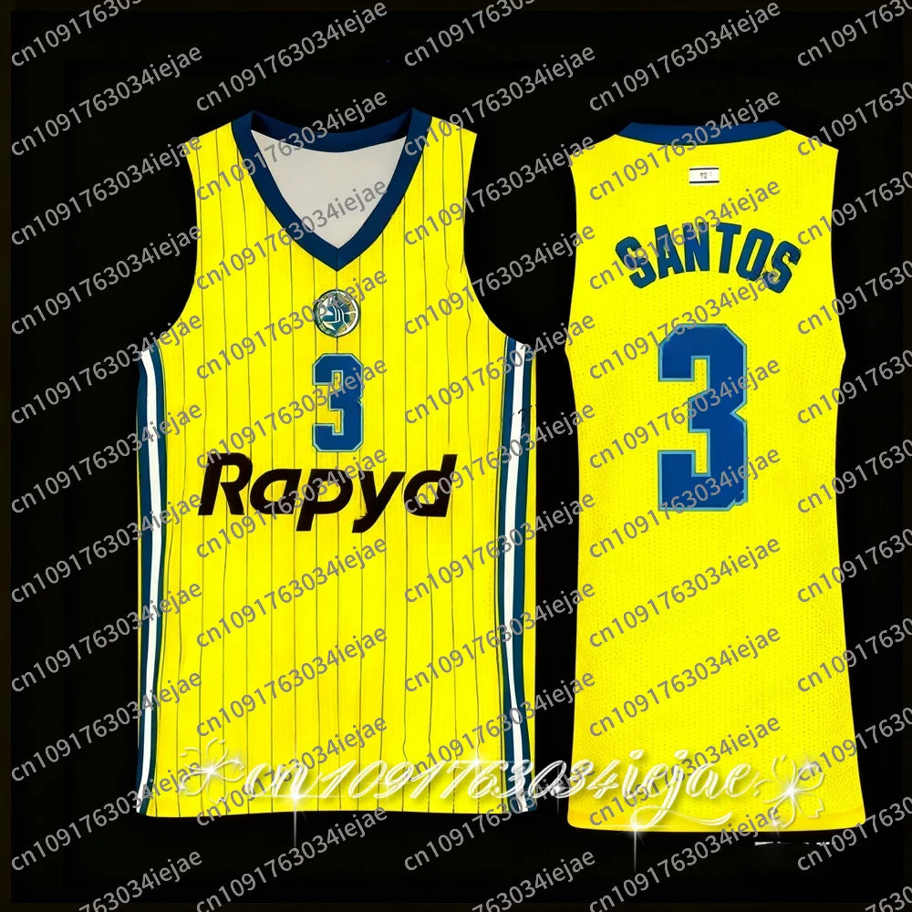 25/26 New Arrivals Lsraeli Adult Men's Basketball Vest Maccabi Tel Aviv Basketball Jersey Kids Basketball Training Uniform