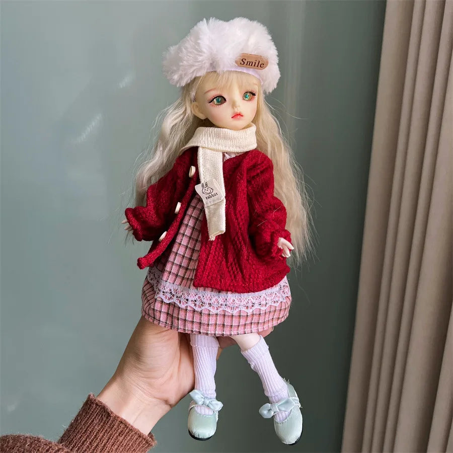 2025 New Winter Clothes 6 Points BJD Doll Dress Up Suit 30cm Doll Decorative Clothing Jacket Dress Only Clothing