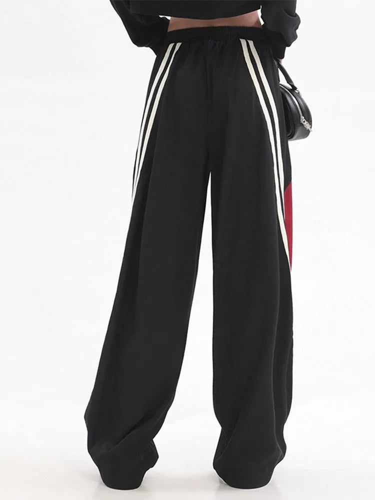 Y2K Streetwear Joggers Pants Women Casual Oversized Wide Leg Cargo Pantgs Trousers Tech Sweatpant Harajuku Parachute Baggy Pants