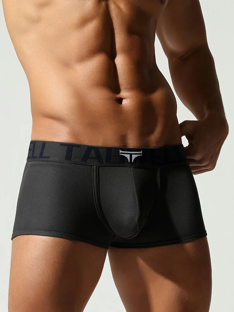 TAUWELL Mens Boxers Sexy Low-waist Underwear New Arrivals U Convex Pouch Button Underpants Boxershorts Male Panties Boxer