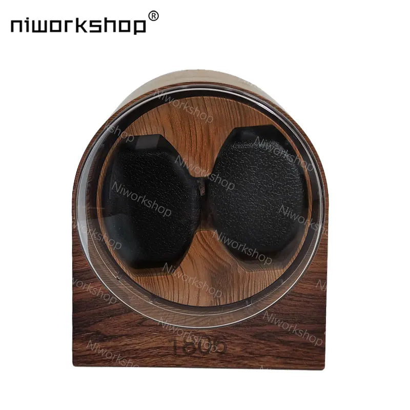 1pc Niworkshop Automatic Watch Winder, 2 Slots Watch Storage Case with Quiet Motor, Soft Pillows for Men's And Women's Watches