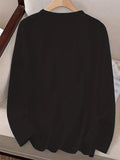 Autumn Women's Casual and Comfortable Long Sleeved Round Neck Top Designed for Versatile Daily Commuting